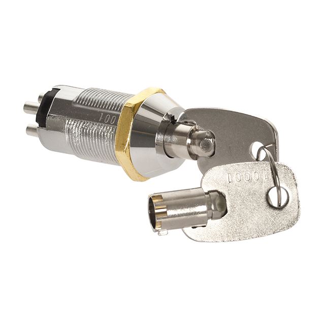 Keylock switch off-on 1A 125VAC 0.5A 250VAC 4 positions 3 key withdrawals turn 45°