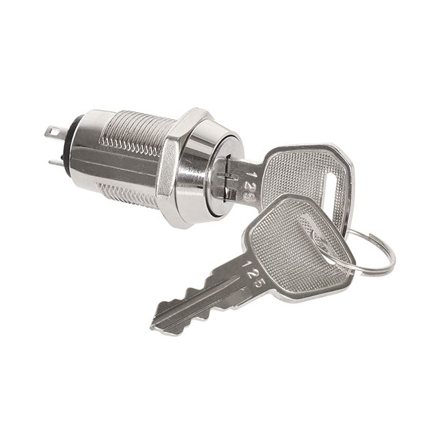 Keylock switch on-on 4A 125VAC 2A 250VAC 3 positions 2 key withdrawals turn 90°