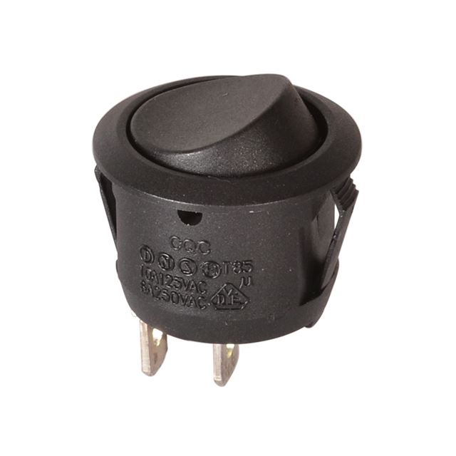 Round type rocker switch SPST on-off 16A 125VAC 10A 250VAC 2 positions