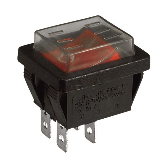 Waterproof illuminated rocker switch DPST on-off 10A 125VAC 10A 250VAC 4 positions with I-O