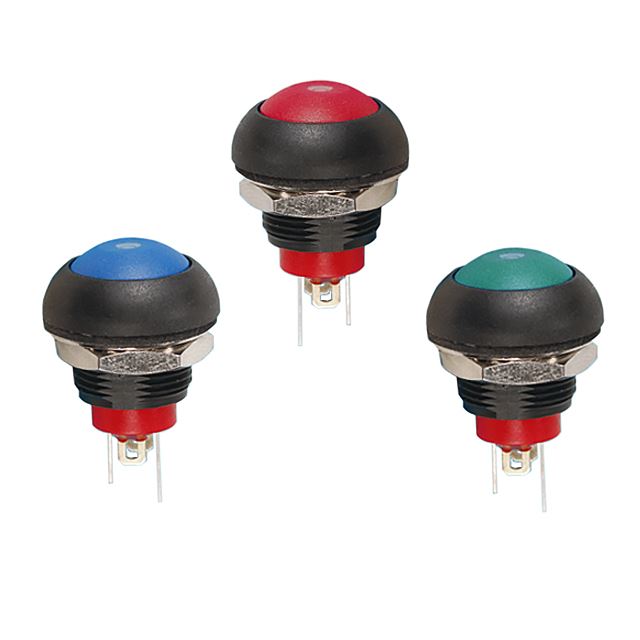 Waterproof LED pushbutton switch SPST open type off-(on) momentary 125mA 125VAC 2 pins reach IP67