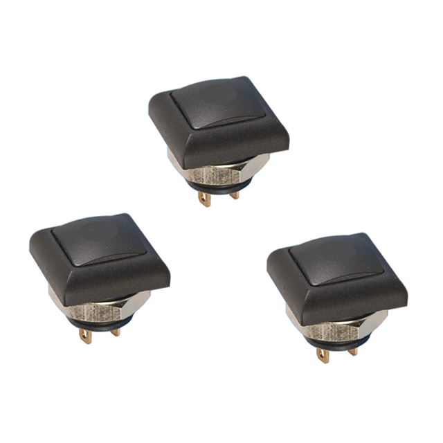 Waterproof pushbutton switch SPST open type off-(on) momentary 125mA 125VAC 2 pins reach IP67