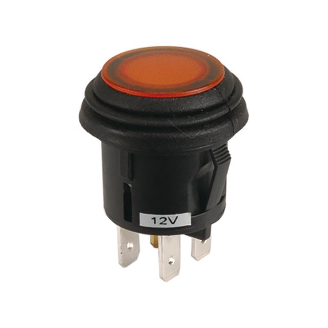Waterproof illuminated pushbutton switch SPST on-off 10A 125VAC 6A 250VAC 4 pins reach IP66
