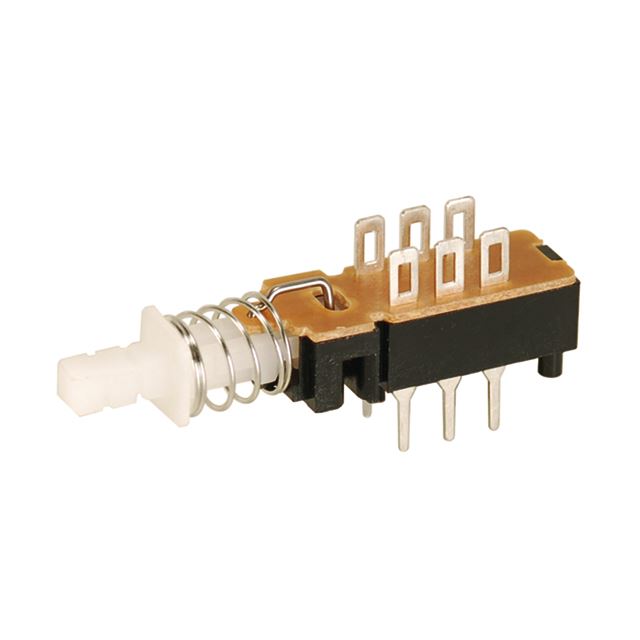 Push switch self-locked 2P2T on-on 1A 250VAC 6 pins
