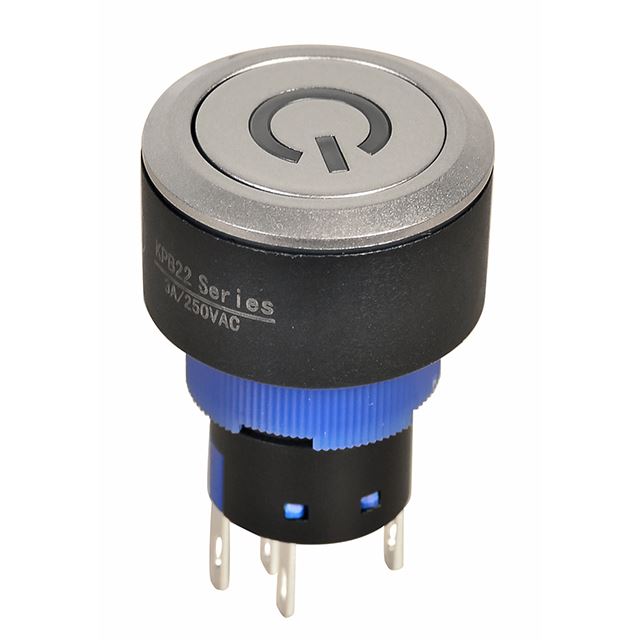 Illuminated LED pushbutton switch SPDT on-(on) momentary IP65 5A 250VAC 3 pins