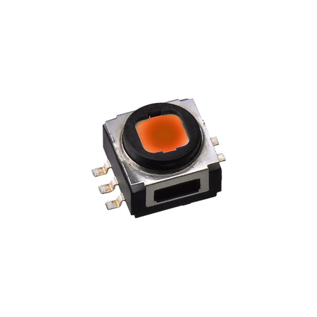 Illuminated tact switch through hole 400gf amber LED 50mA 32VDC