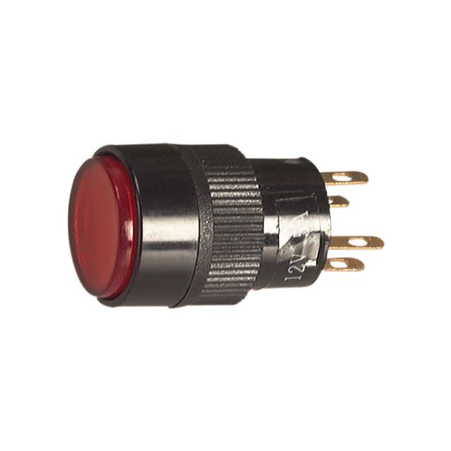 Circle illuminated pushbutton switch open and close type off-on alternate 3A 24VDC 4 pins