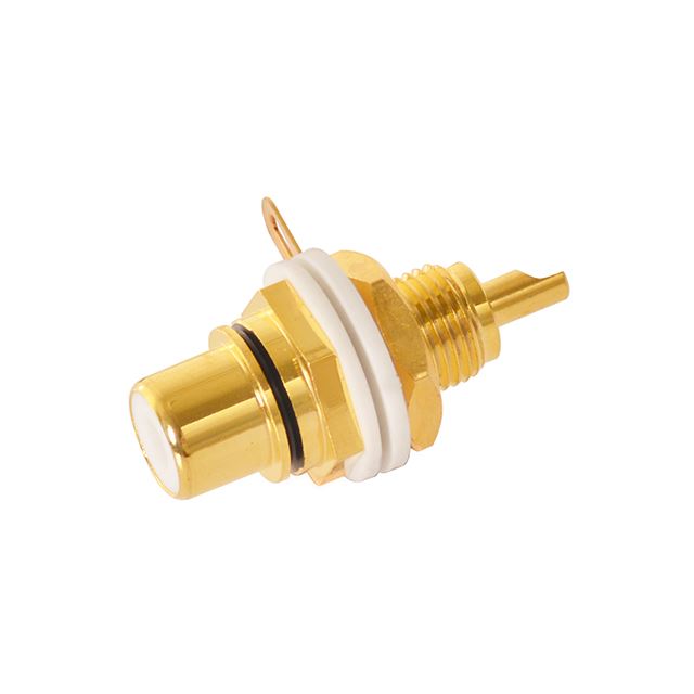 Audio/video connector RCA phono jack chassis mount gold teflon insulation