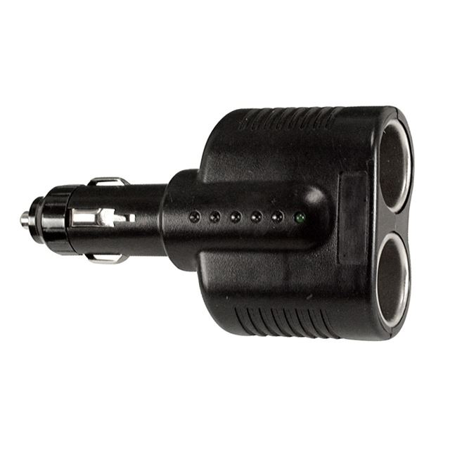 Car auto cigarette lighter plug to double jack 12VDC 10A