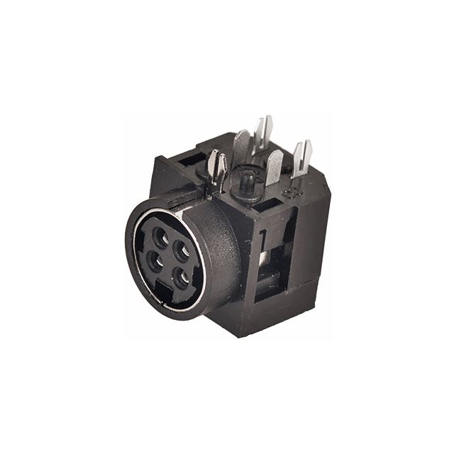 4 Contacts din power connector socket 7.5A 20V panel mount