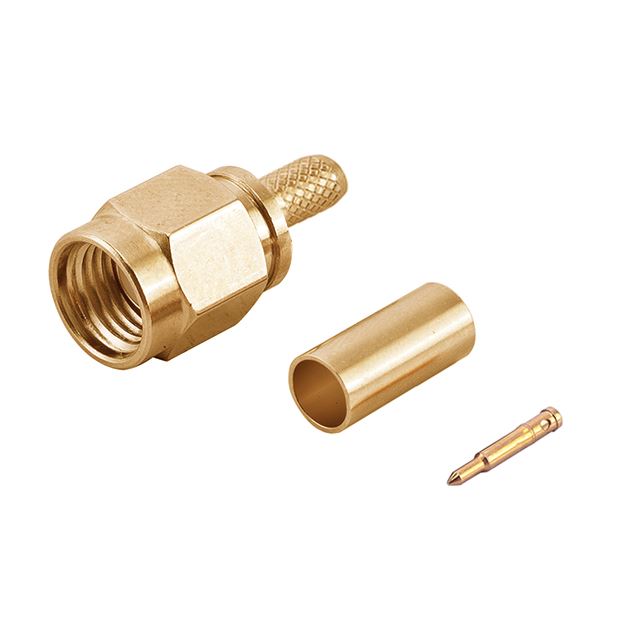 RF connector coaxial connector SMA plug crimp type RG174U gold plated