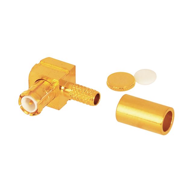 RF connector coaxial connector right angle MCX plug crimp type RG174U gold plated