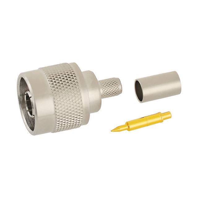 RF connector coaxial connector N plug crimp type RG59U teflon gold pin