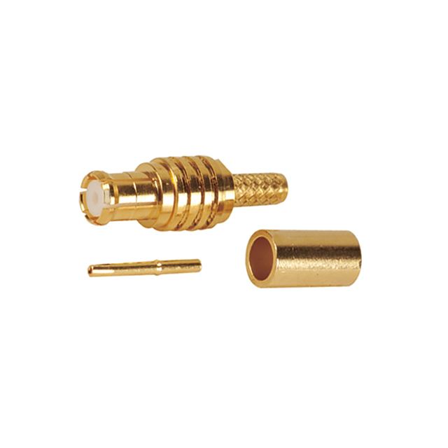 RF connector coaxial connector reverse polarity MCX plug crimp type RG174U gold