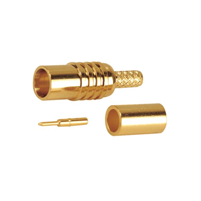 RF connector coaxial connector reverse polarity MCX jack crimp type RG174U gold