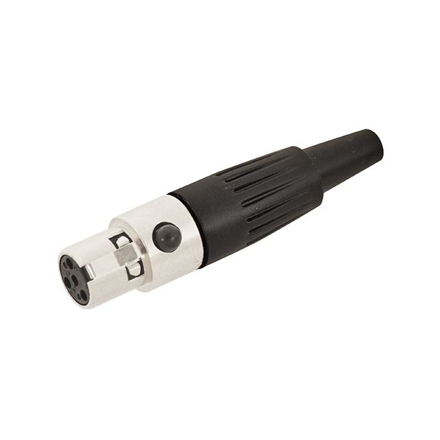4 way female cable mount mini XLR connector gold pin