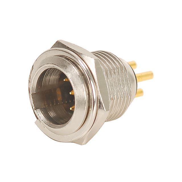 3 way male chassis mount mini XLR connector gold pin