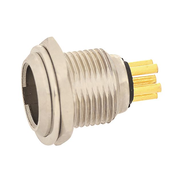 5 way male chassis mount mini XLR connector gold pin