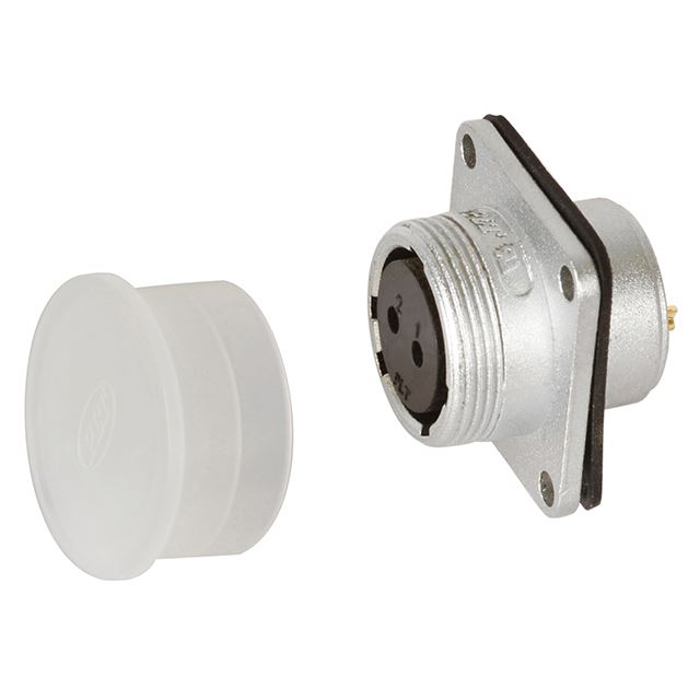 2 way female chassis mount M22 circular connector 250V 15A