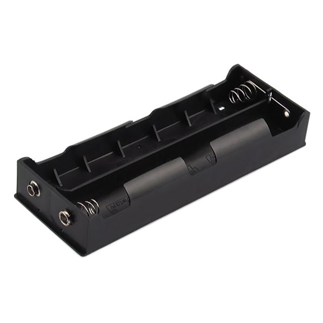 Battery holder D x 6, coil spring contact, snap terminal