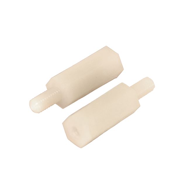 Nylon hex standoff male-female spacer M3 6mm natural