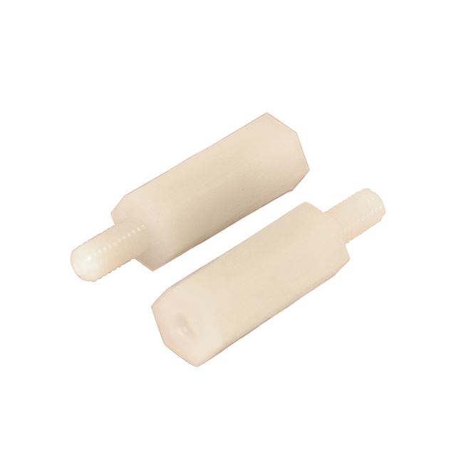 Nylon hex standoff male-female spacer M3 8mm natural