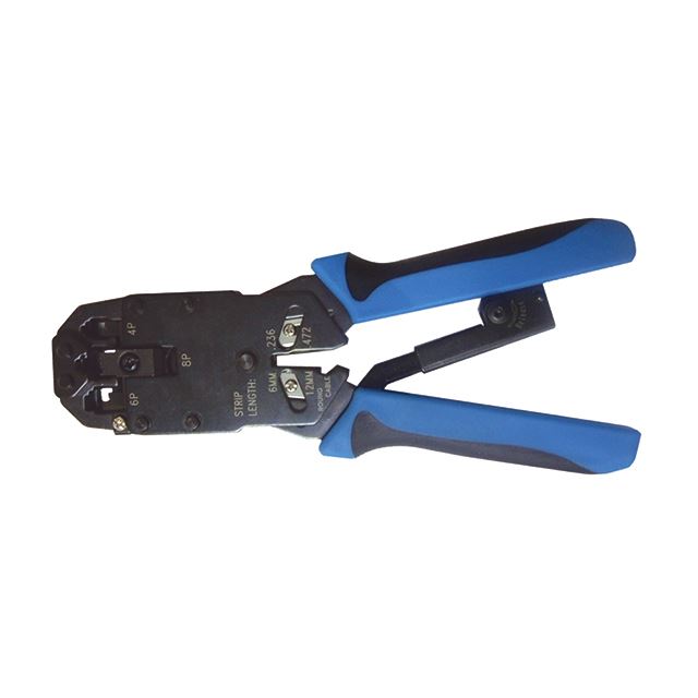 Crimping tool ratchet for RJ45, RJ12, RJ11, 4P4C, 4P2C modular plug connectors