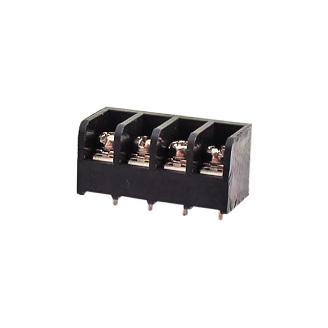 4 Ways PCB mount barrier terminal block 6.35mm pitch 10A 300V