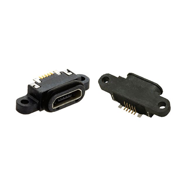 USB connector, micro USB type B socket surface mount right angle