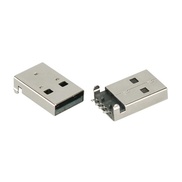 USB connector, USB type A plug right angle SMT
