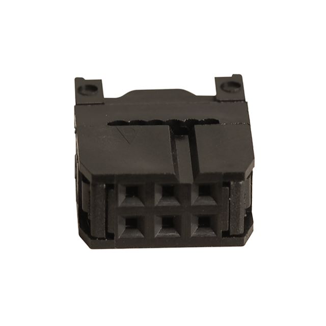 2.54mm Pitch 6 ways IDC connector socket with strain relief 2 rows
