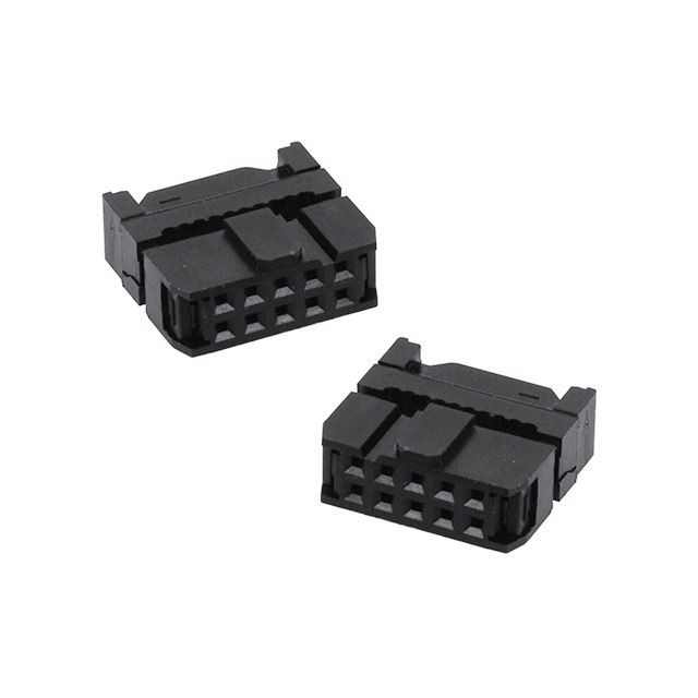 2.54mm Pitch 10 ways IDC connector socket with strain relief 2 rows