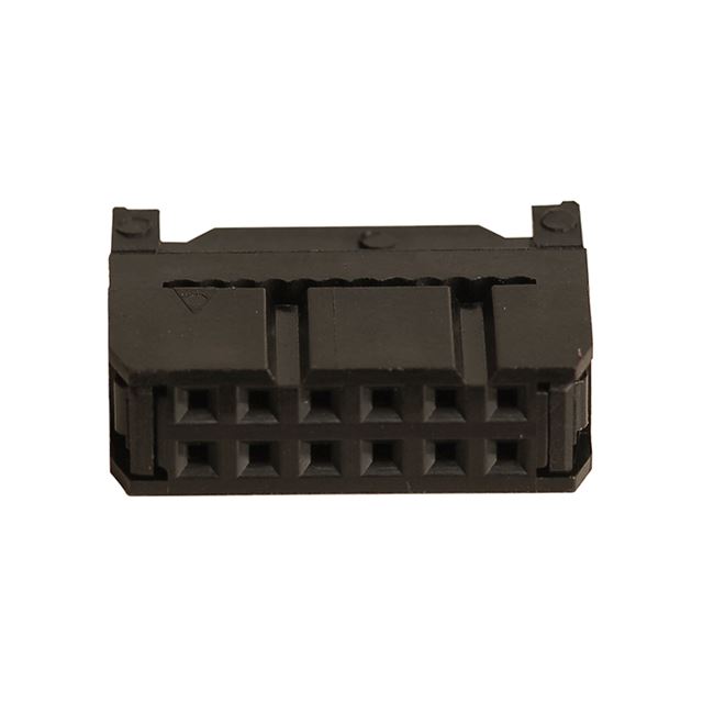 2.54mm Pitch 12 ways IDC connector socket with strain relief 2 rows