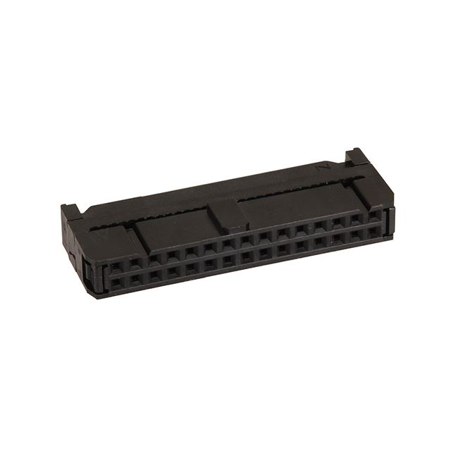 2.54mm Pitch 30 ways IDC connector socket with strain relief 2 rows