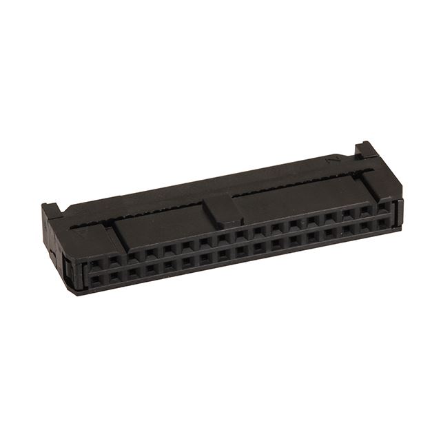 2.54mm Pitch 34 ways IDC connector socket with strain relief 2 rows
