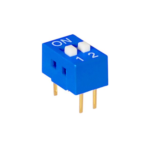 2.54mm 0.100" DIP switch SPST 2 positions