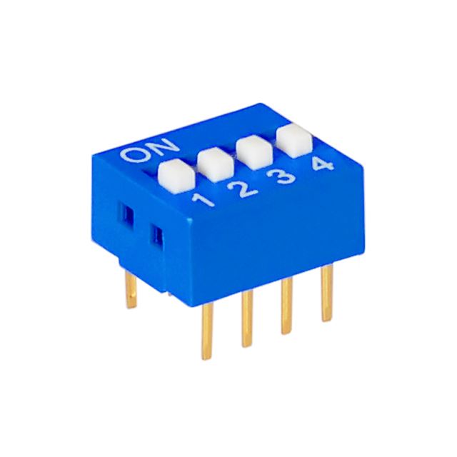 2.54mm 0.100" DIP switch SPST 4 positions
