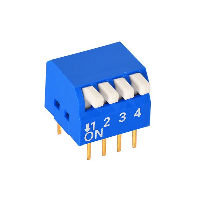 2.54mm 0.100" DIP switch SPST 4 positions