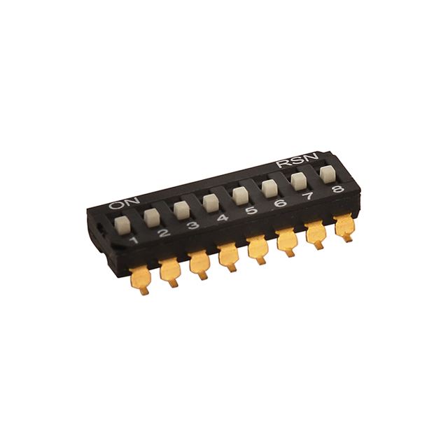 2.54mm 0.100" DIP switch SPST SMD 8 positions