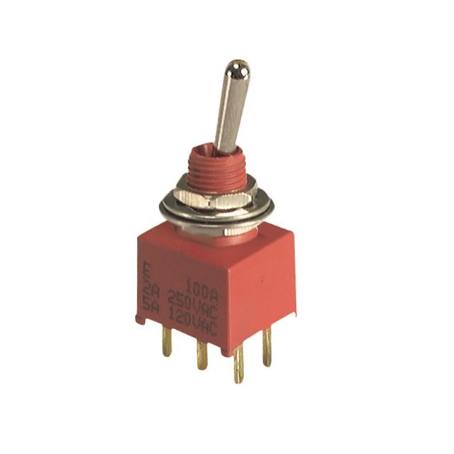 Mini sealed toggle switch DPDT on-on 5A 120V 2A 250VAC gold terminal 6 positions