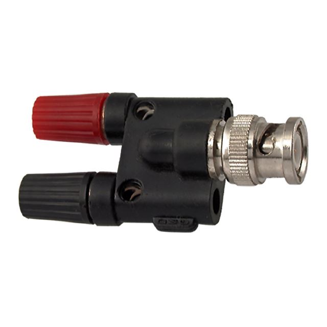 BNC male to 4mm dual binding post adapter