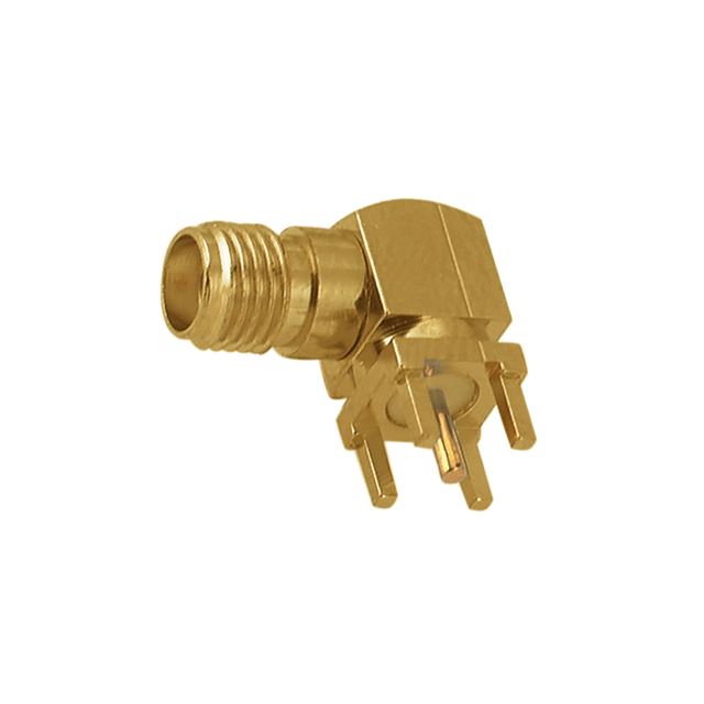 RF connector coaxial connector right angle SMA jack PCB mount gold plated