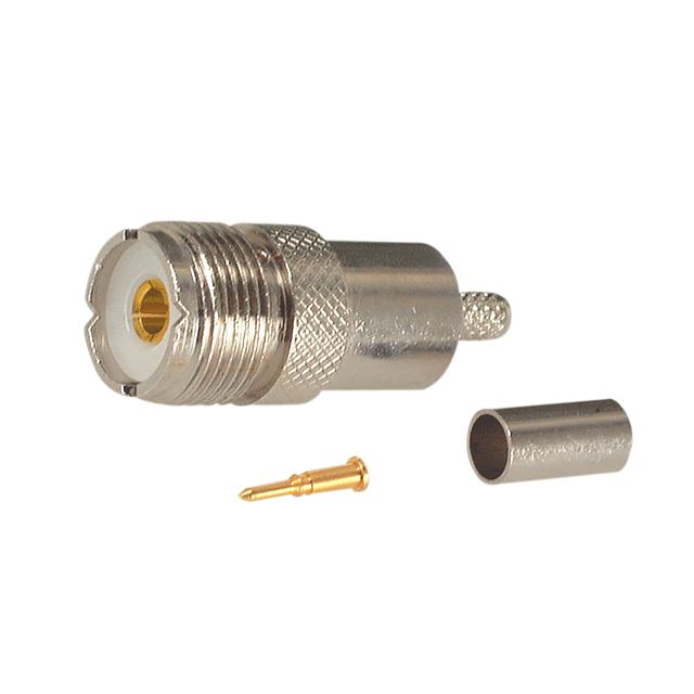 RF connector coaxial connector UHF jack crimp type RG58U gold pin