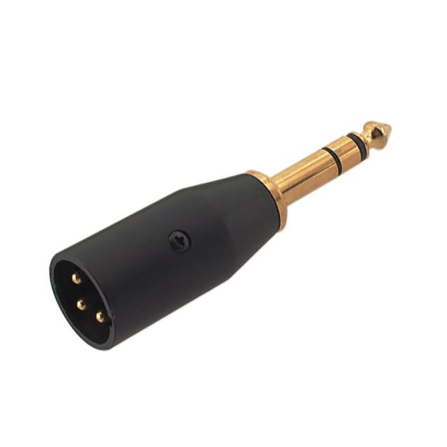 6.35mm stereo plug to 3 way male XLR connector gold