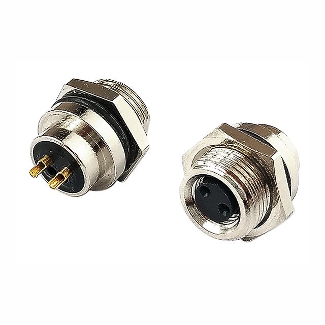 Waterproof female M8 connector 2 contacts IP67