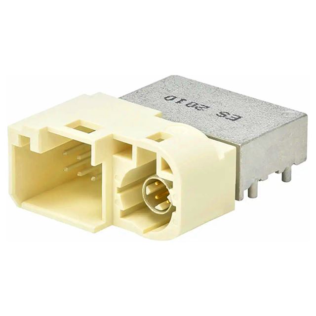 Automotive high speed data (HSD) FAKRA plug right angle with power pins (MQS)