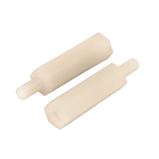 Nylon hex standoff male-female spacer M3 12mm natural