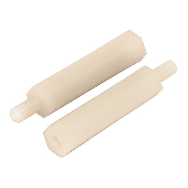 Nylon hex standoff male-female spacer M3 25mm natural