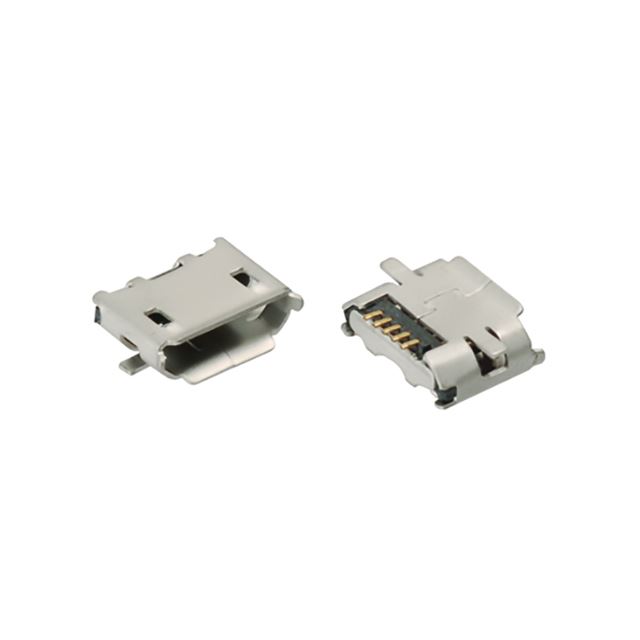 USB connector, micro USB type AB socket surface mount right angle