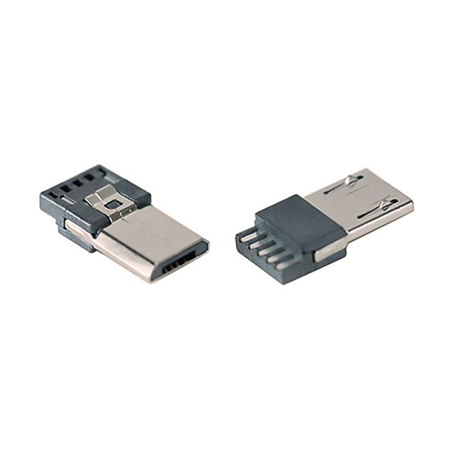 USB connector, micro USB type B plug straight